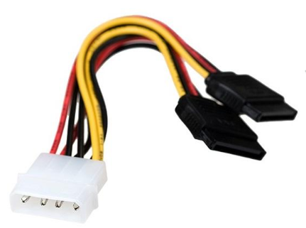 Cabo 2x SATA Macho -> Molex 4 Pinos Macho (15cm) - GEMBIRD