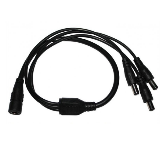 Cabo Adaptador 1 Femea - 3 Machos Alimentação DC (40cm)