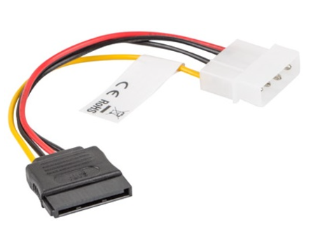 Cabo Adaptador Alimentação Molex Macho p/ SATA Fêmea (15cm) - LANBERG