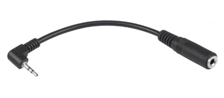 Cabo Adaptador Jack 2,5mm Macho - Jack 3,5mm Femea Stereo (17cm)