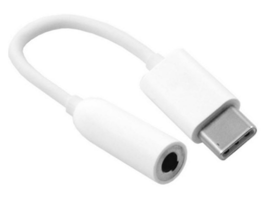 Cabo Adaptador USB C Macho -> Jack 3,5mm Femea