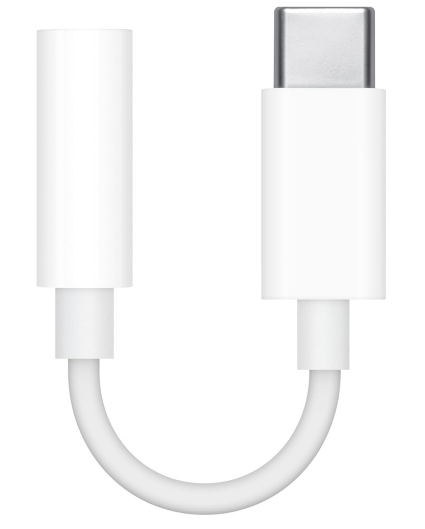 Cabo Adaptador USB C Macho - Jack 3,5mm Fêmea (Branco) - APPLE