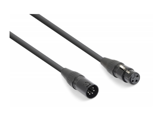 Cabo Conversor DMX Canon Femea 3 Pinos -> DMX Canon Macho 5 Pinos - POWER DYNAMICS CONNEX