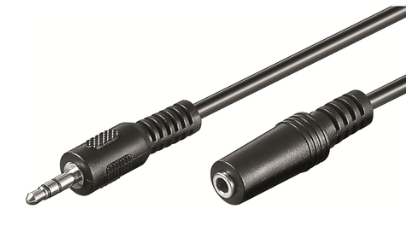 Cabo Jack 3.5mm Macho - Jack 3.5mm Fêmea (2 mts) - EWENT