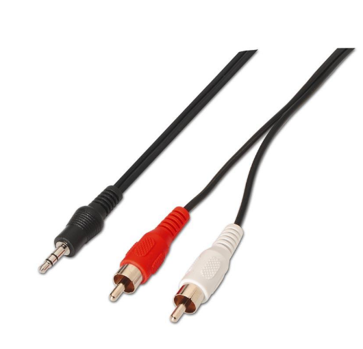 Cabo Jack 3.5mm Macho Stereo -> 2 RCA Macho (30cm) - Nanocable