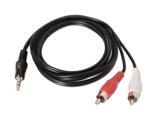 Cabo Jack 3.5mm Macho Stereo -> 2 RCA Macho (30cm) - Nanocable