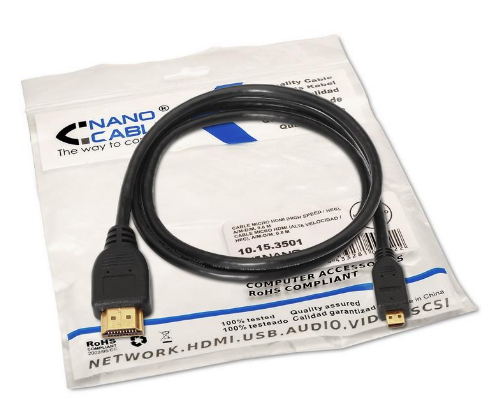 Cabo Micro HDMI Macho - HDMI Macho V1.4 (1,8 mts) - Nanocable