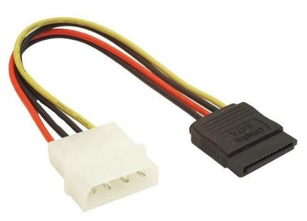 Cabo SATA Macho -> Molex 4 Pinos Macho (15cm) - GEMBIRD