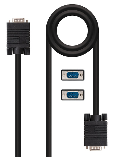 Cabo SVGA HDB15 Macho - Macho Preto (1,8 mts) - Nanocable