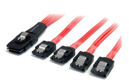 Cabo Serial Attached SCSI Macho - Macho Vermelho (5cm) - STARTECH