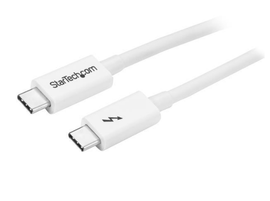 Cabo Thunderbolt Macho - Macho Branco (2 mts) - STARTECH