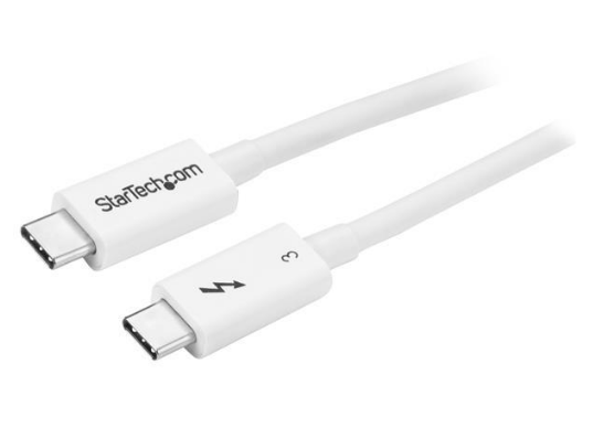 Cabo Thunderbolt Macho - Macho Branco (50cm) - STARTECH