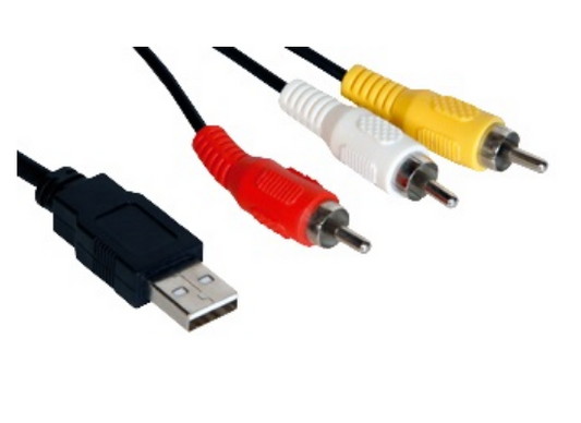 Cabo USB A Macho - 3 RCA A/V Macho (1,8 mts)
