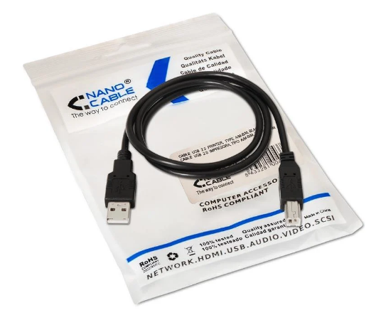Cabo USB A Macho - USB B Macho (1 metro) - Nanocable
