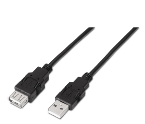 Cabo USB Macho - Fêmea (1 metro) - AISENS