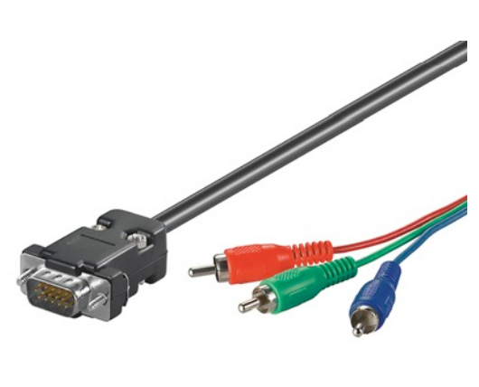 Cabo VGA - 3 RCA Macho (RGB) - 2 mts