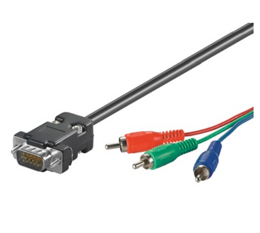 Cabo VGA Macho - 3 RCA Macho (RGB) - 5 mts