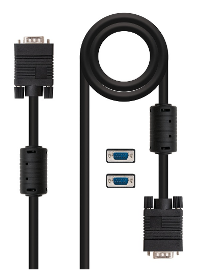 Cabo VGA Macho - VGA Macho c/ Filtros (1,8 mts) - Nanocable