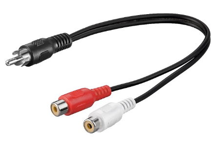 Cabo 2 RCA Femea - 1 RCA Macho (20cm)