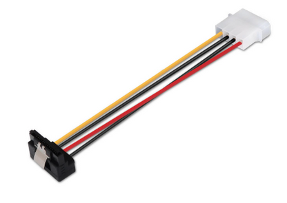 Cabo de Alimentação Molex (4-pin) Macho - SATA 15-pin 90º Macho (16cm) - AISENS