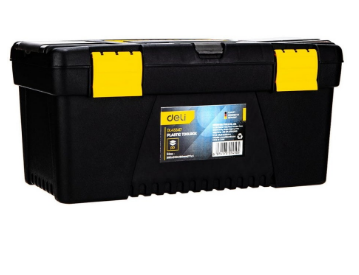 Caixa de Ferramentas Plástico 15" (Amarelo/Preto) - DELI