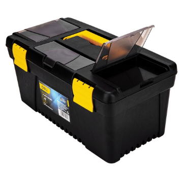 Caixa de Ferramentas Plástico 15" (Amarelo/Preto) - DELI