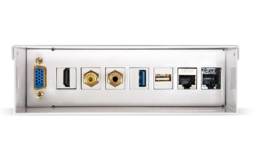 Caixa de Junção c/ Portas VGA + HDMI + JACK 3.5 + RCA + 2x USB + 2x RJ45 (Branco) - NANOCABLE