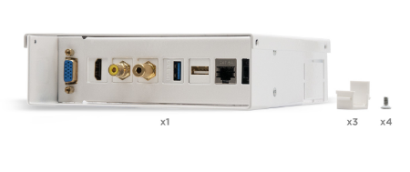 Caixa de Junção c/ Portas VGA + HDMI + JACK 3.5 + RCA + 2x USB + 2x RJ45 (Branco) - NANOCABLE