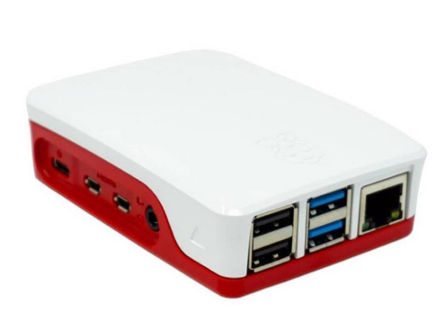 Caixa p/ Raspberry PI 5 Oficial (Branco/Vermelho) - RASPBERRY