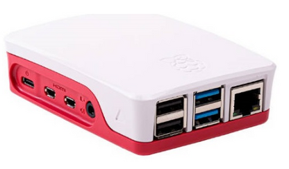 Caixa p Raspberry Pi 4 Oficial (BrancoVermelho) - RASPBERRY