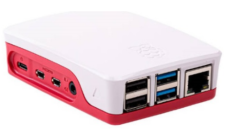 Caixa p Raspberry Pi 4 Oficial (BrancoVermelho) - RASPBERRY