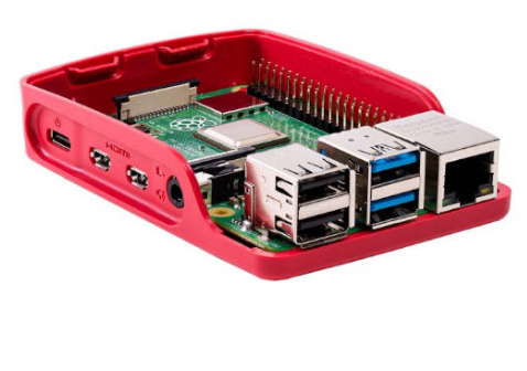Caixa p Raspberry Pi 4 Oficial (BrancoVermelho) - RASPBERRY
