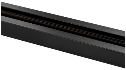 Calha Track Light p/ Projectores 2 Vias (2 mts) - Preto