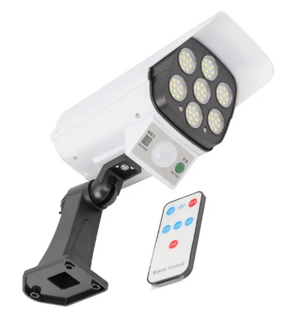 Câmara Falsa Exterior + Candeeiro Solar c/ Sensor Movimento PIR