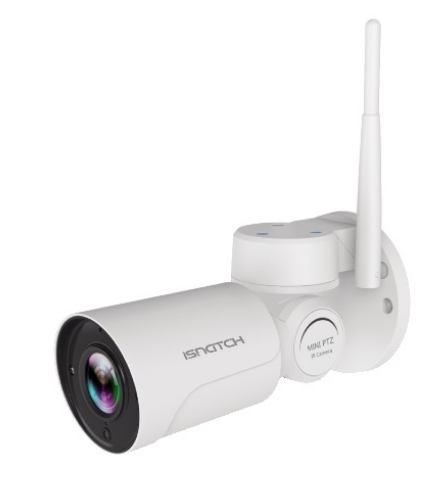 Câmara IP Wi-Fi PTZ Motorizada HD c/ Detecção Movimento e Gravação microSD (Interior/Exterior)