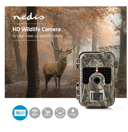 Câmara Vida Selvagem IP66 16MP 1080p (Inclui LCD a Cores) - NEDIS