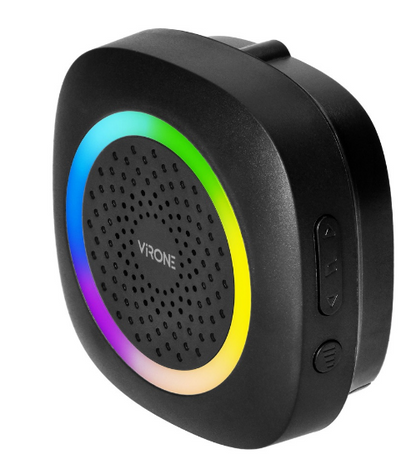 Campainha s/ Fios a Bateria c/ 60 Sons LED RGB (Preto) - VIRONE