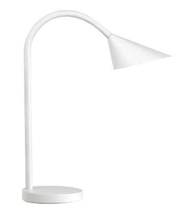 Candeeiro De Escritorio Sol Led 4W Braco Flexivel Abs E Metal Branco Base 14 Cm Diametro - UNILUX
