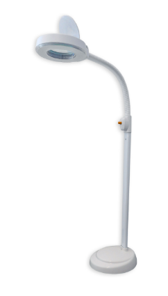 Candeeiro LED de Chão Flexível Dimável c/ Lupa 5" (5 Dioptrias)
