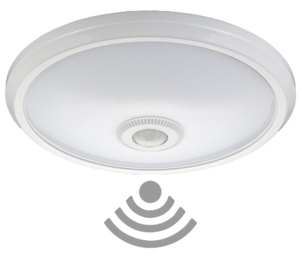 Candeeiro Plafon em LED 20W Branco F. 6000K 1600Lm c/ Sensor Movimento