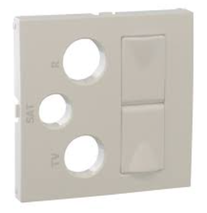 Centro p/ Tomada Mista R+TV+SAT+2x RJ45 Branco Série LOGUS90 - EFAPEL