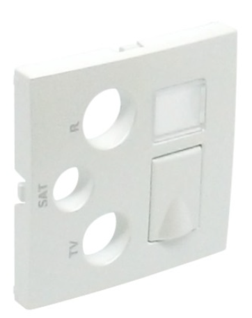 Centro p/ Tomada Mista R+TV+SAT+RJ45(+FO) Branco Série LOGUS90 - EFAPE