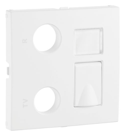 Centro p/ Tomadas Mistas R - TV - RJ45 / R - TV - RJ45 - FO LOGUS 90 (Branco) - EFAPEL
