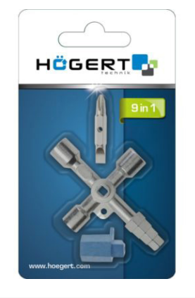 Chave de Armário de Distribuição - 9 Funções 85x85 - HOGERT
