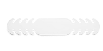 Clip Silicone Flexivel p/ Máscara 3 Posicoes De Ajuste Cor Branco 19,4X1,80 Cm - BLANCA