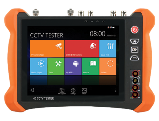 Comprovador CCTV Multifunções 4K Wi-Fi (Ecrã LCD 8" Táctil) c/ Multímetro