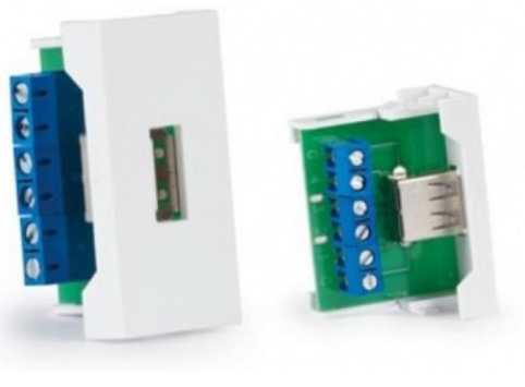 Conector USB A Fêmea p/ Painel Ligação 1/2 - FONESTAR