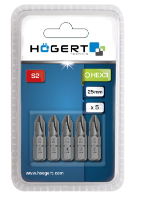 Conjunto de 5 Bits PH2 25mm - HOGERT