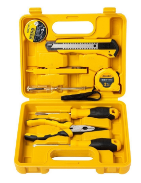 Conjunto de Ferramentas Domésticas 8 Peças (Amarelo) - DELI
