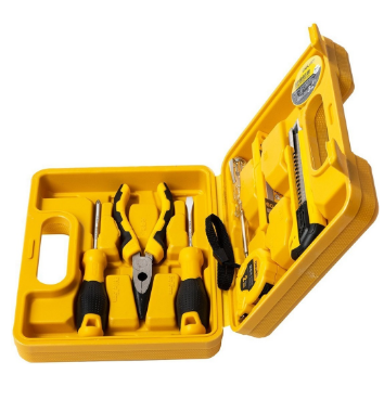 Conjunto de Ferramentas Domésticas 8 Peças (Amarelo) - DELI
